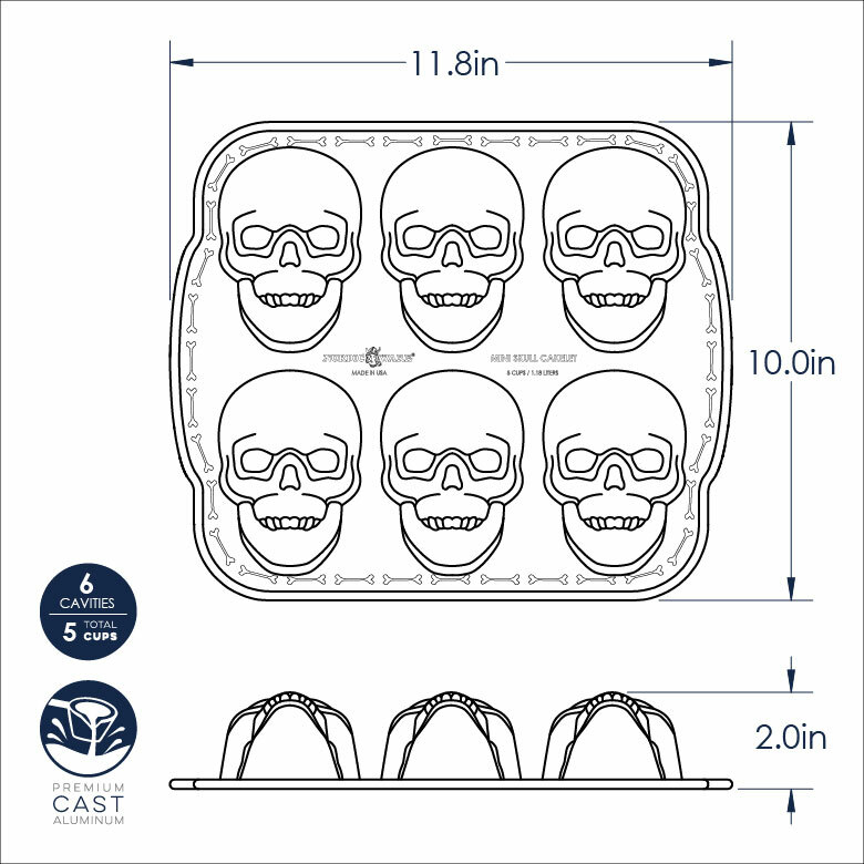 Haunted Skull Cakelet PanHaunted Skull Cakelet Pan - Image 4