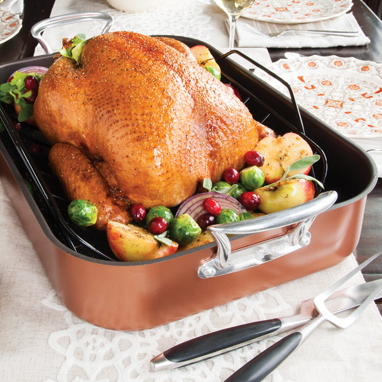 Extra Large Copper Roaster with RackExtra Large Copper Roaster with Rack - Image 2
