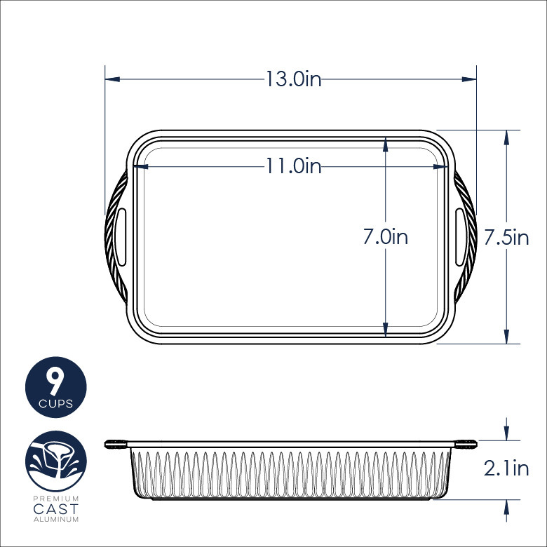 ProCast 7" x 11" Baking PanProCast 7" x 11" Baking Pan - Image 8