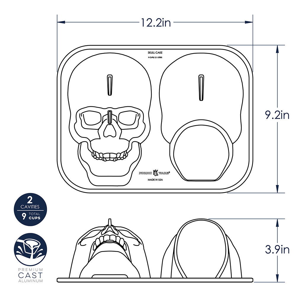 Haunted Skull Cake PanHaunted Skull Cake Pan - Image 5