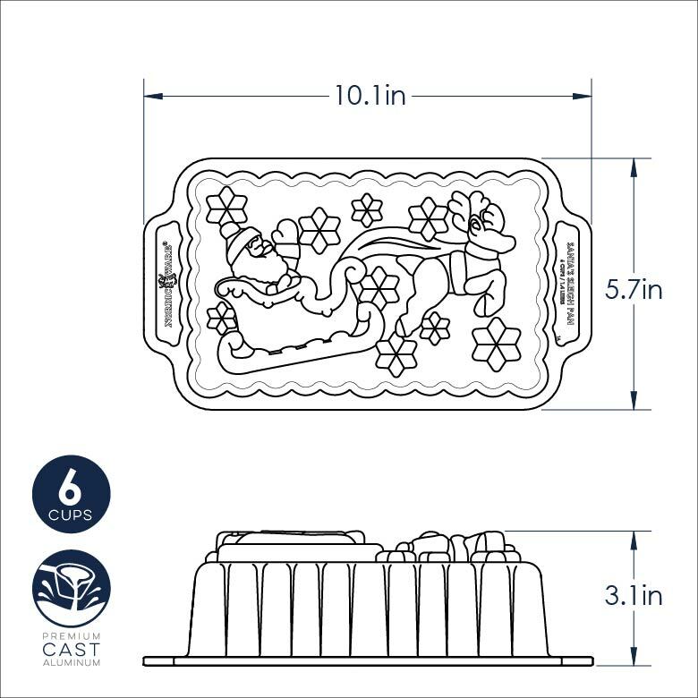 Santa's Sleigh Loaf PanSanta's Sleigh Loaf Pan - Image 7