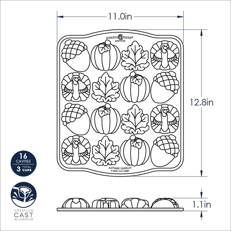 Autumn Cakelet PanAutumn Cakelet Pan - Image 6