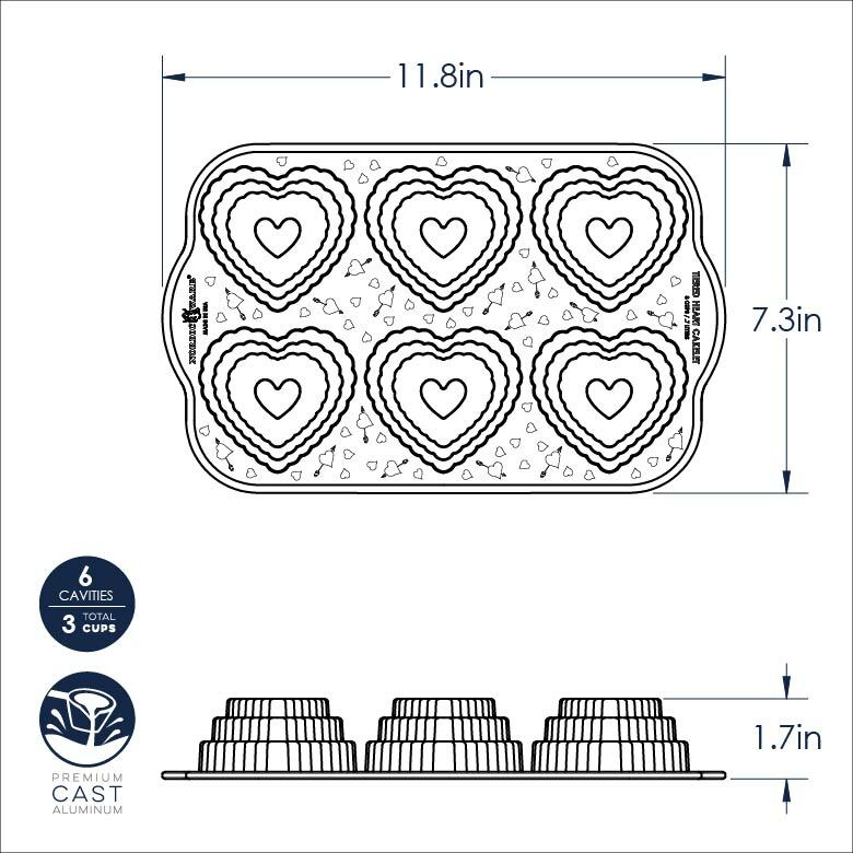 Tiered Heart Cakelet PanTiered Heart Cakelet Pan - Image 7
