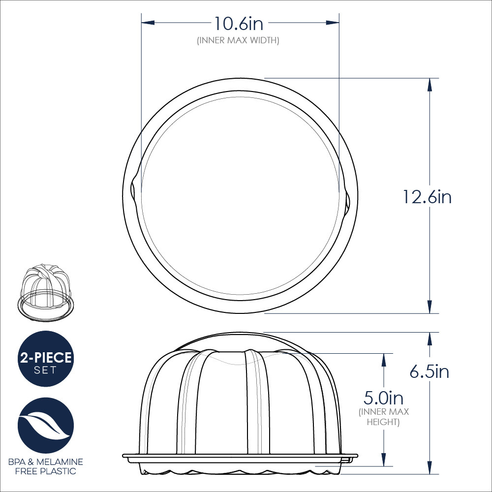 Elegant Party Bundt® Pan, Translucent Bundt Cake and Lemon Cake MixElegant Party Bundt® Pan, Translucent Bundt Cake and Lemon Cake Mix - Image 7
