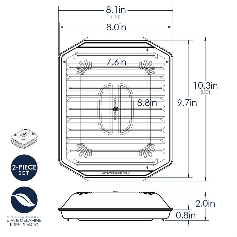 Compact Bacon Tray with LidCompact Bacon Tray with Lid - Image 8